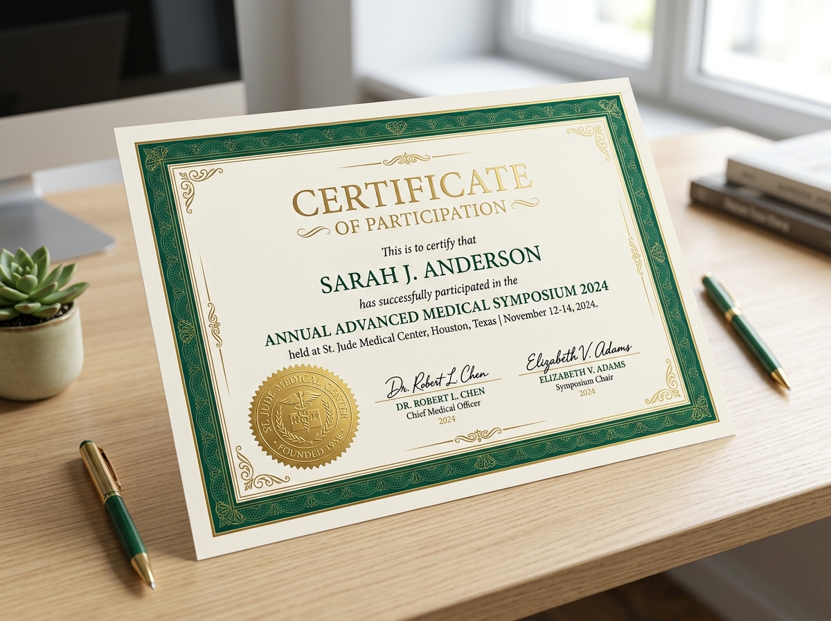 E-Sijil Penyertaan Rasmi KKM (Contoh Templat)